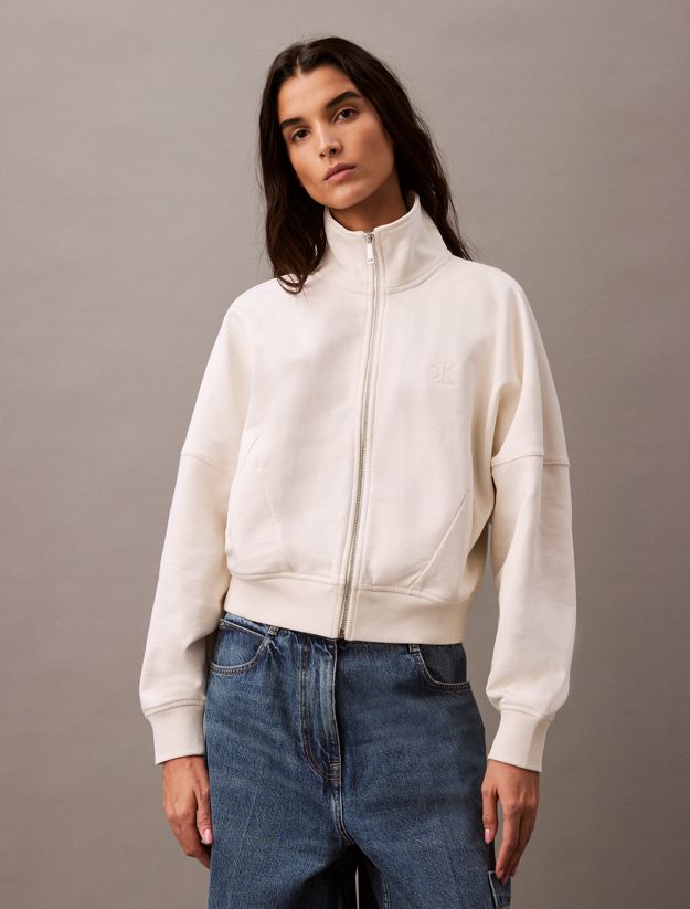 Cotton Terry Zip Up Jacket