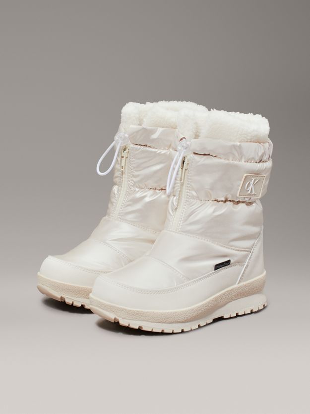 Pearlised Teddy Snowboots