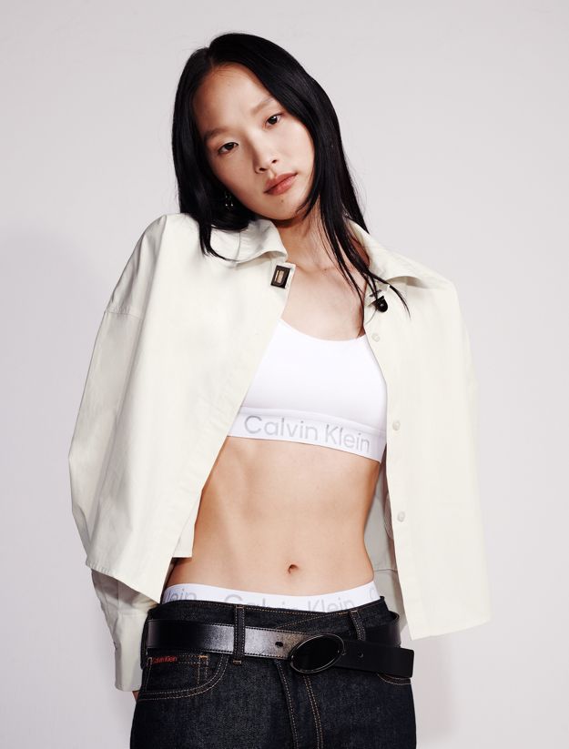 Poplin Woven Cropped Button-Down Shirt