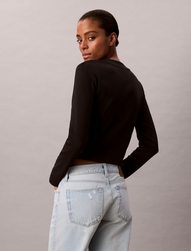 Monogram Logo Long Sleeve Baby Tee