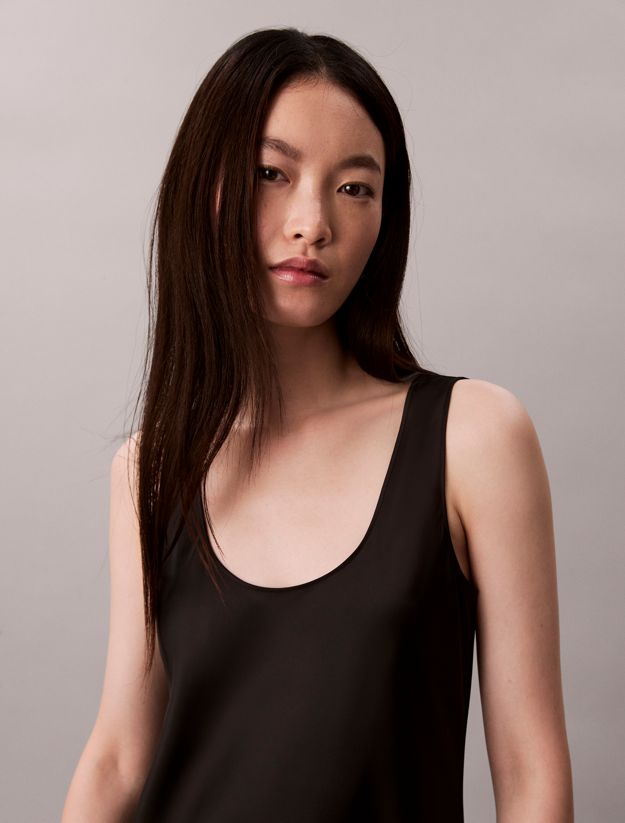 Satin Midi Slip Dress