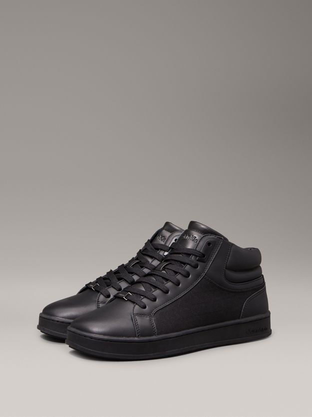 Leather High-Top Logo Trainers