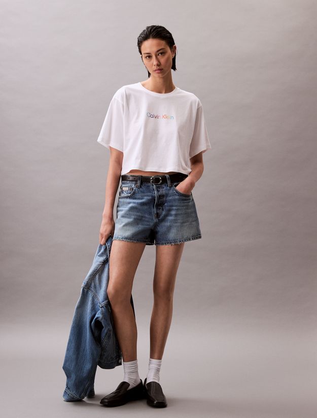 Boxy Cropped Pyjama Top - Pride