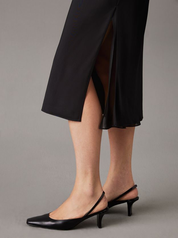 Sheer Panel Shift Dress