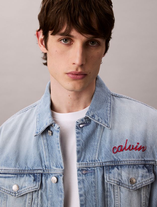 Chain Stitch Logo 90's Denim Jacket