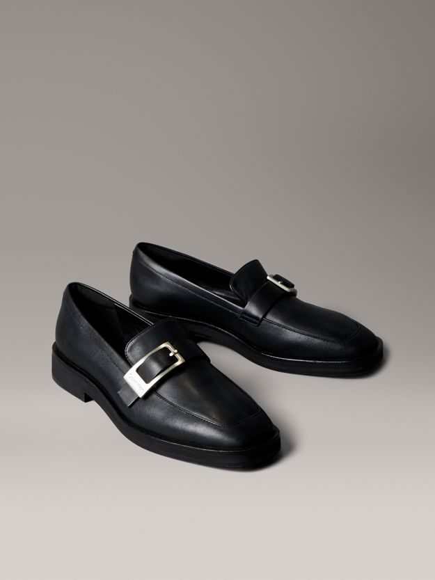 Leather Apron Toe Loafers