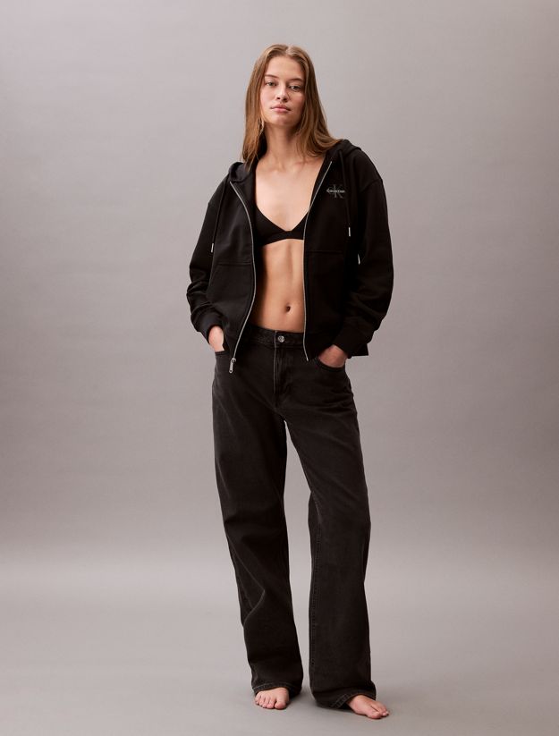 Monogram Zip Up Hoodie