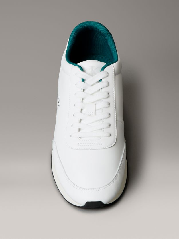 Leather Signature Logo Runner Trainers