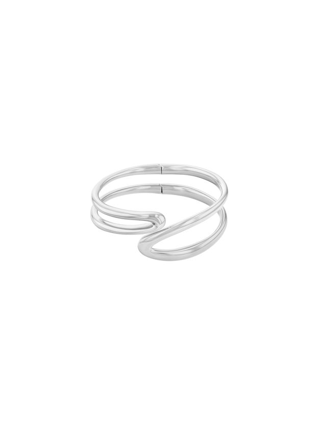 Stainless Steel Sculpted Cuff Bangle