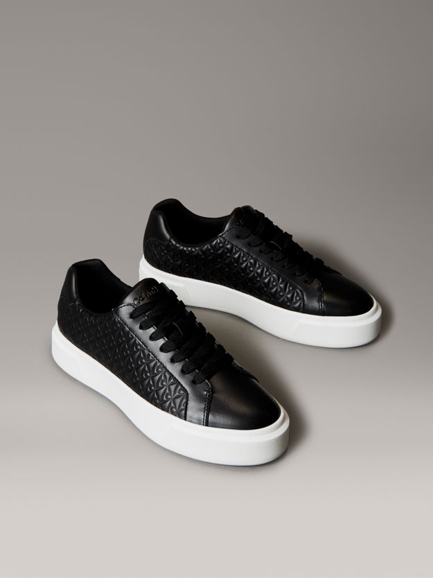 Leather Emblem Logo Trainers