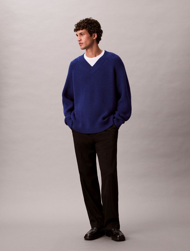 Wool Blend V-Neck Jumper