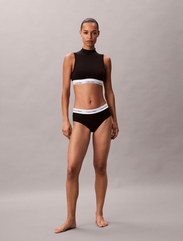 Lightly Lined Mockneck Bralette - Icon Cotton Modal