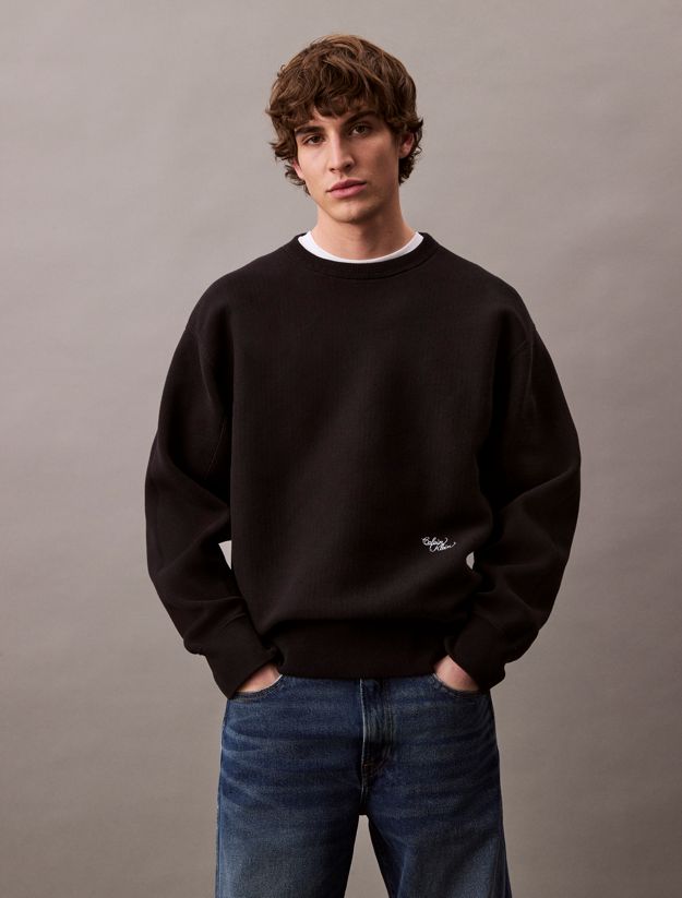 Cotton Blend Relaxed Sweatshirt
