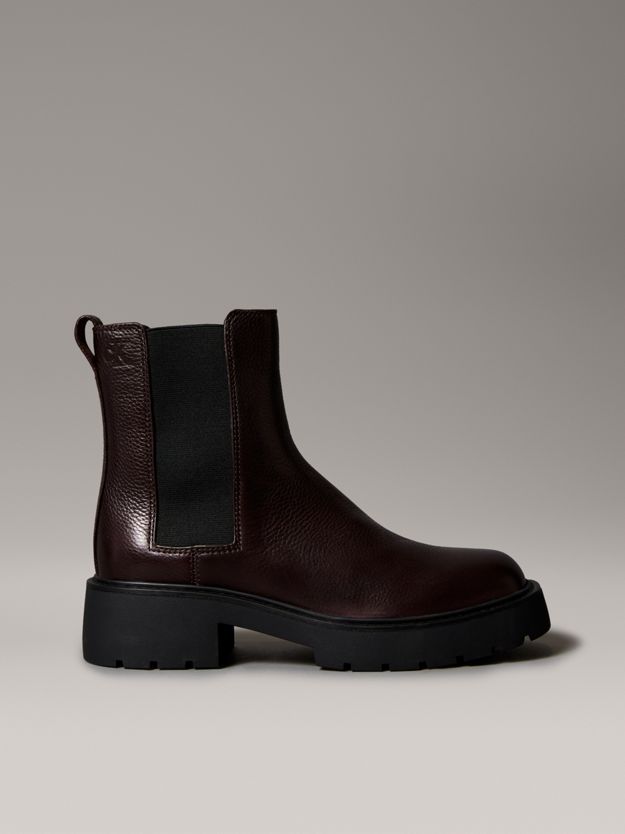 Suede Chunky Square Toe Chelsea Boots