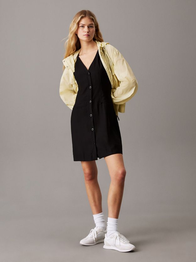 Soft Crepe Button-Through Dress