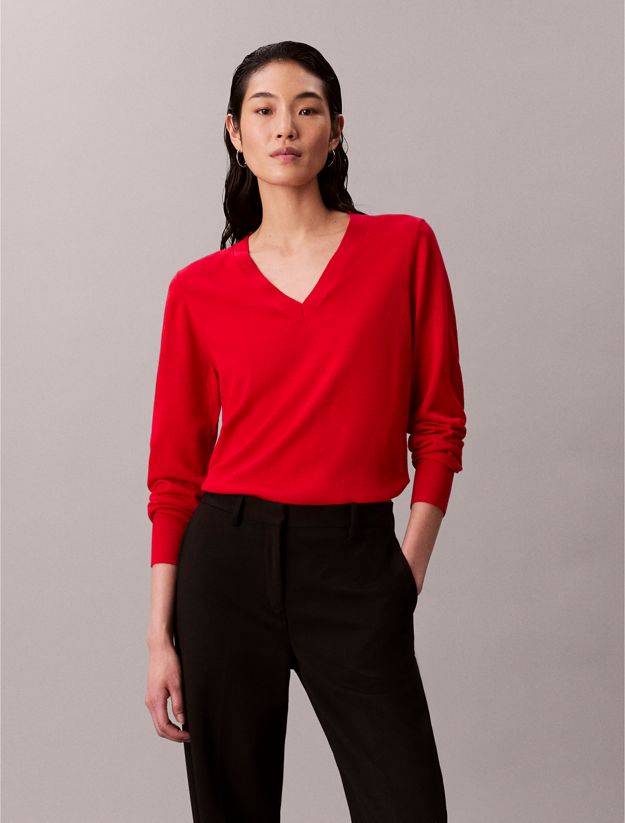 Merino Wool V-Neck Jumper