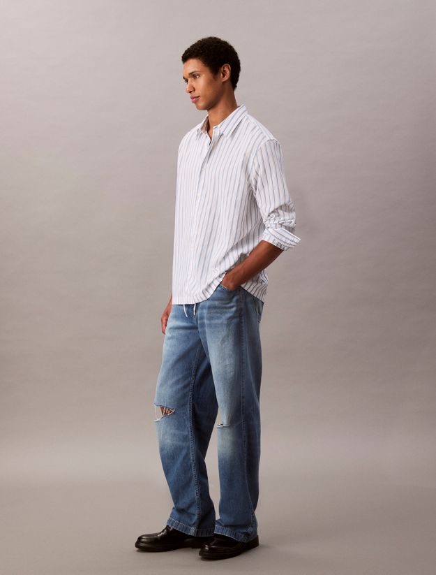 Cotton Linen Pull On Jeans