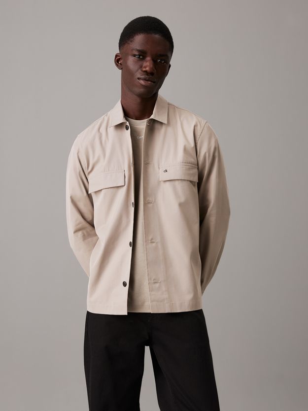 Boxy Twill Overshirt