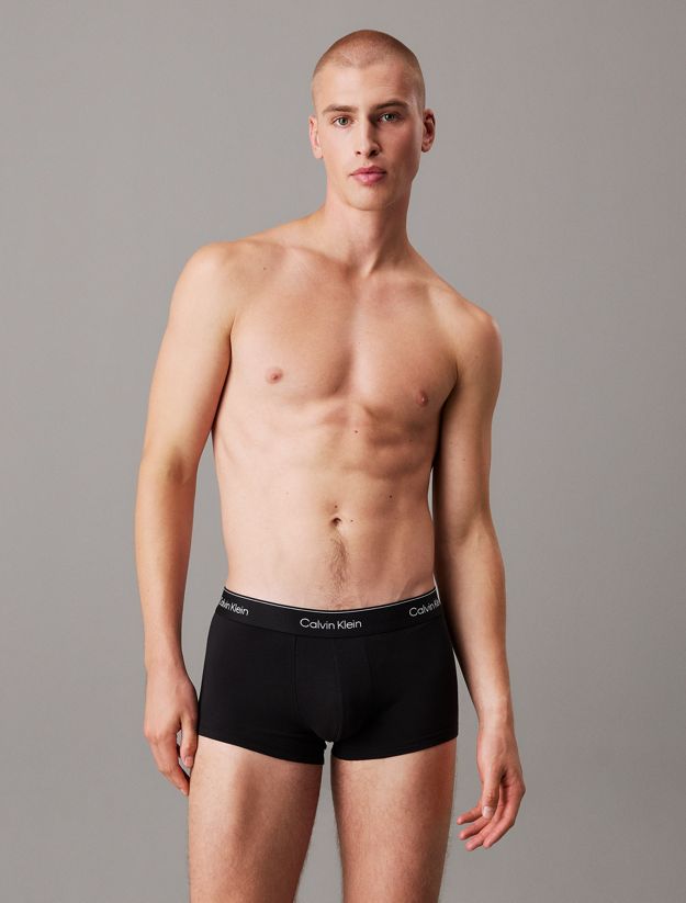 3 Pack Low Rise Trunks - Icon Cotton Stretch