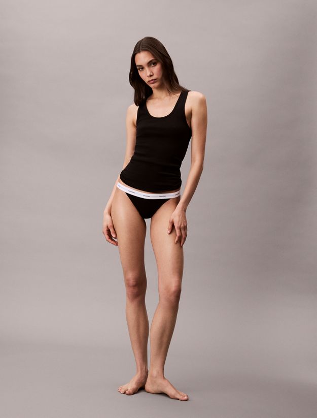 String Thong - Cotton Stretch Rib