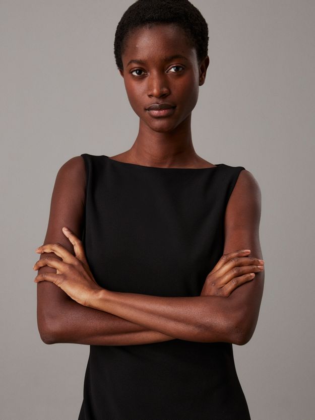 Crepe Sleeveless Dress