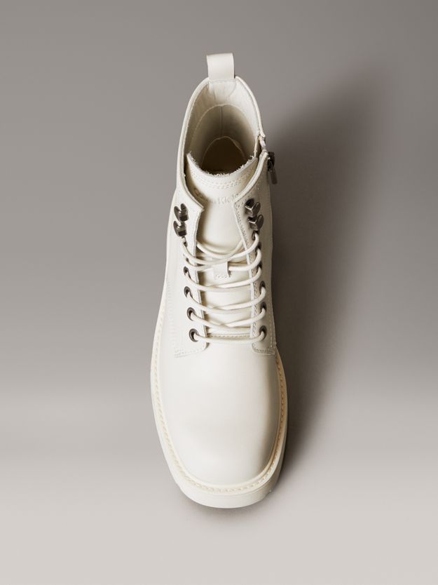 Leather Chunky Heeled Lace-Up Boots