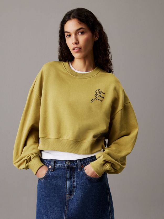 Boxy Cotton Terry Sweatshirt