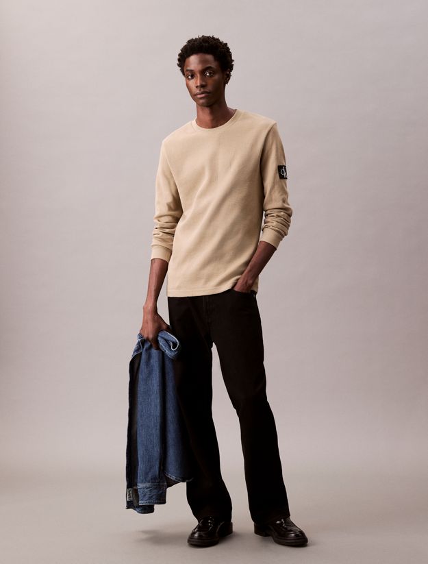 Slim Long Sleeve Waffle T-shirt