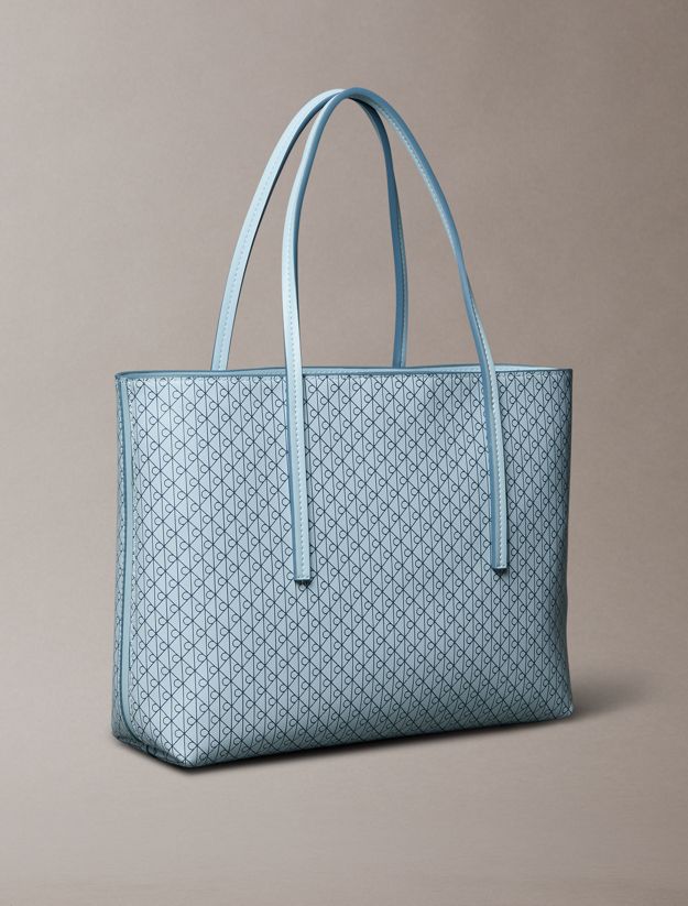 Allover Monogram Logo Small Tote Bag with Pouch