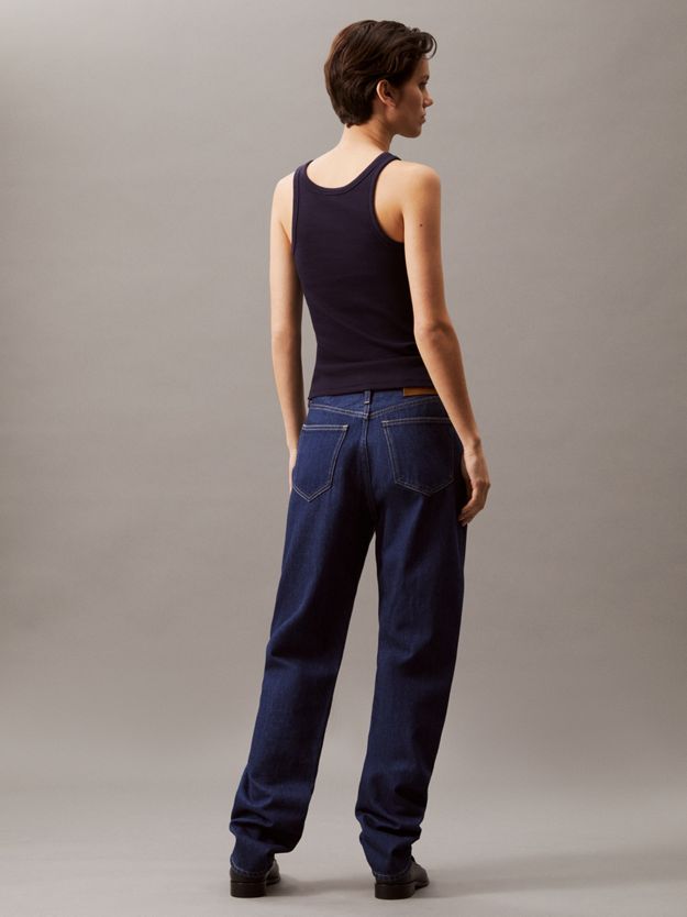 Ribbed Cotton Logo Tank Top