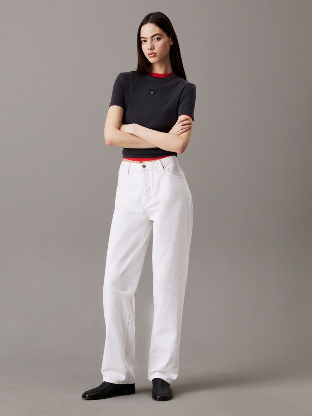 Slim Ribbed Cotton T-shirt