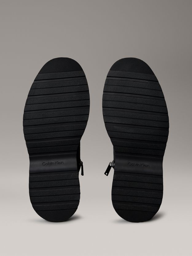 Tumbled Leather Lace-Up Zip Boots