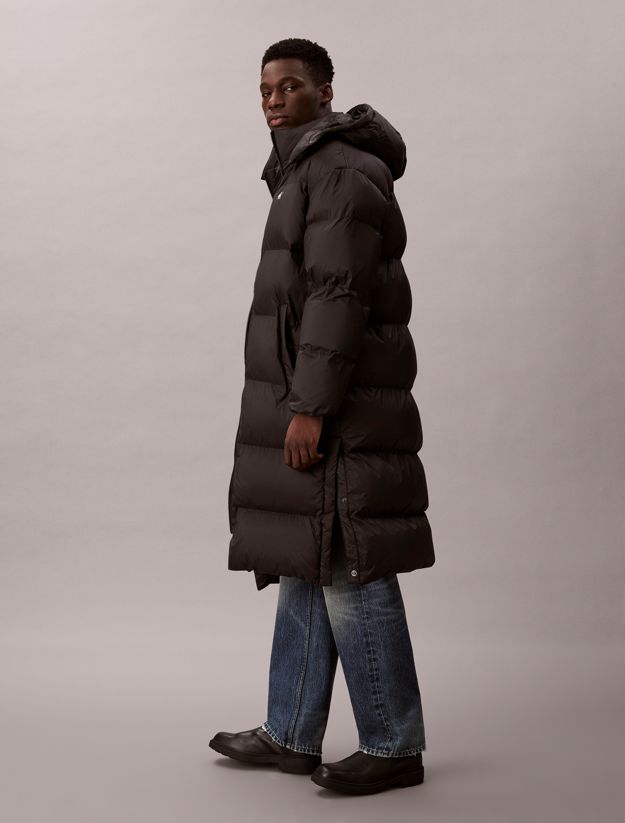 Hooded Nylon Puffer Coat