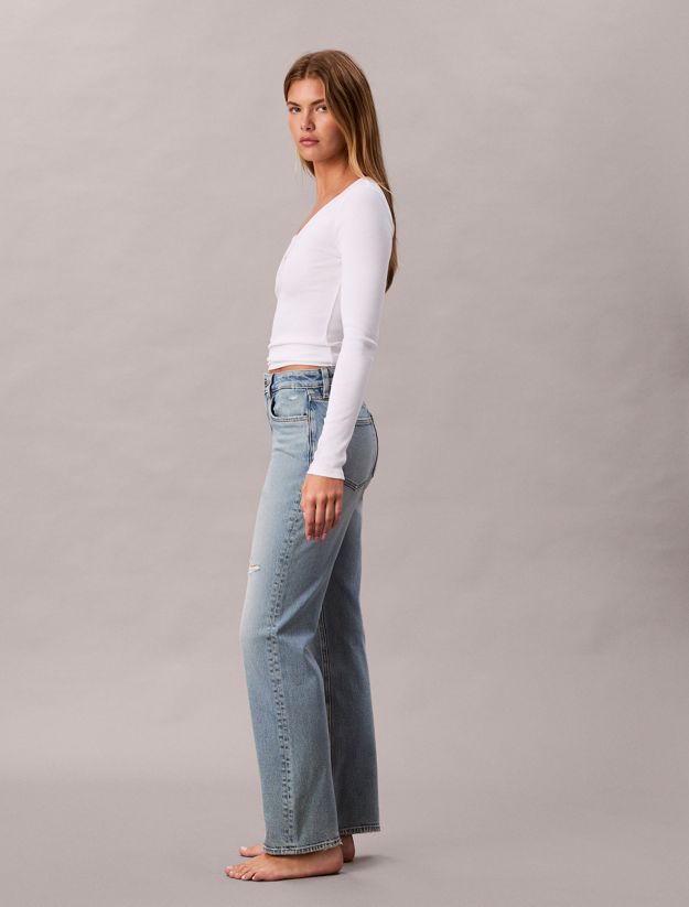 High Rise Straight Jeans