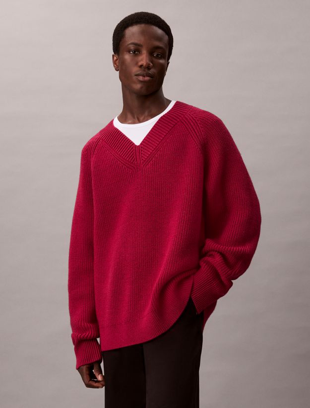 Wool Blend V-Neck Jumper