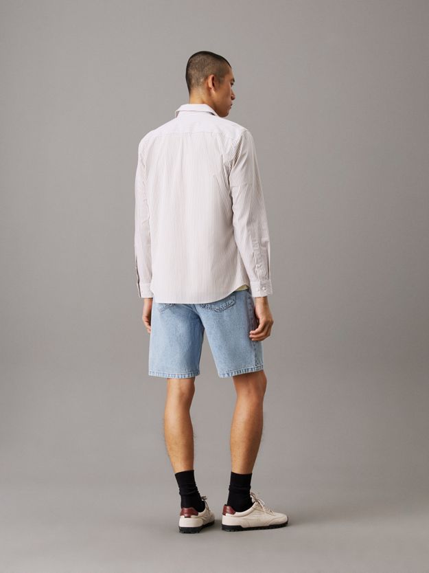 Poplin Stretch Striped Shirt