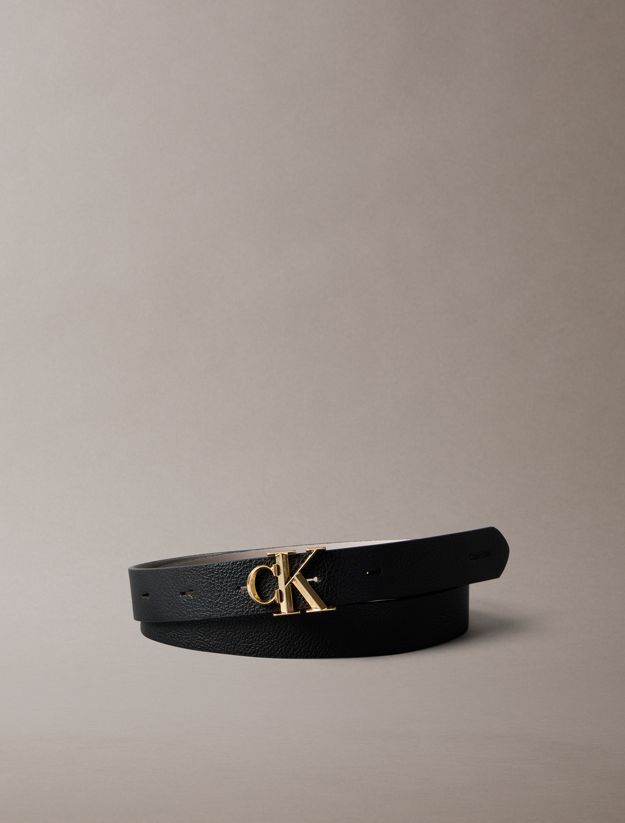 Reversible Pebbled Leather Logo Belt