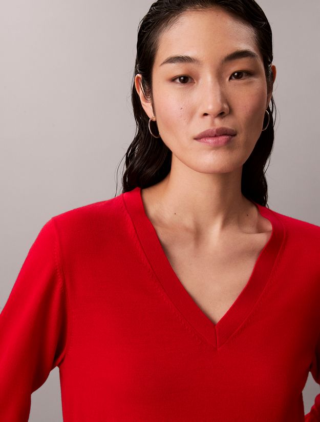 Merino Wool V-Neck Jumper