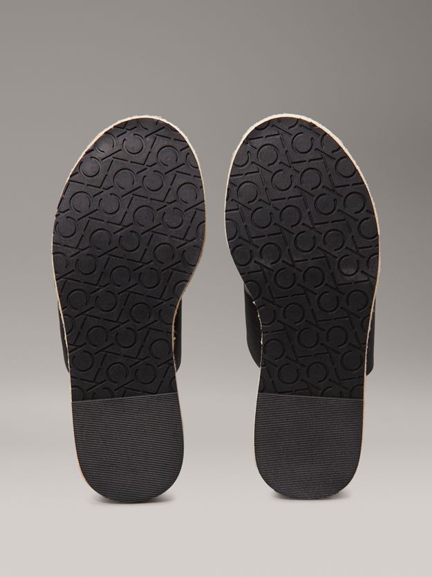 Leather Platform Espadrille Sandals