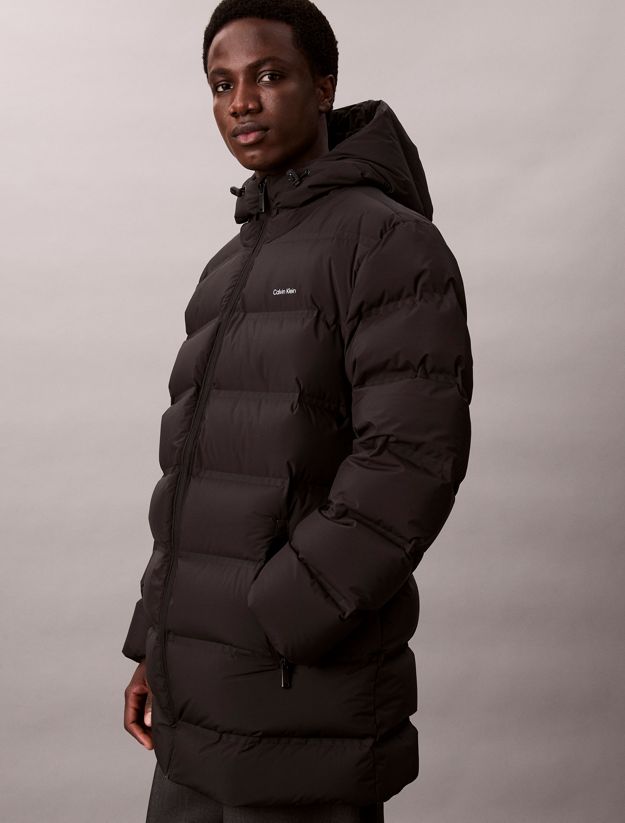 Channelled Down Puffer Coat