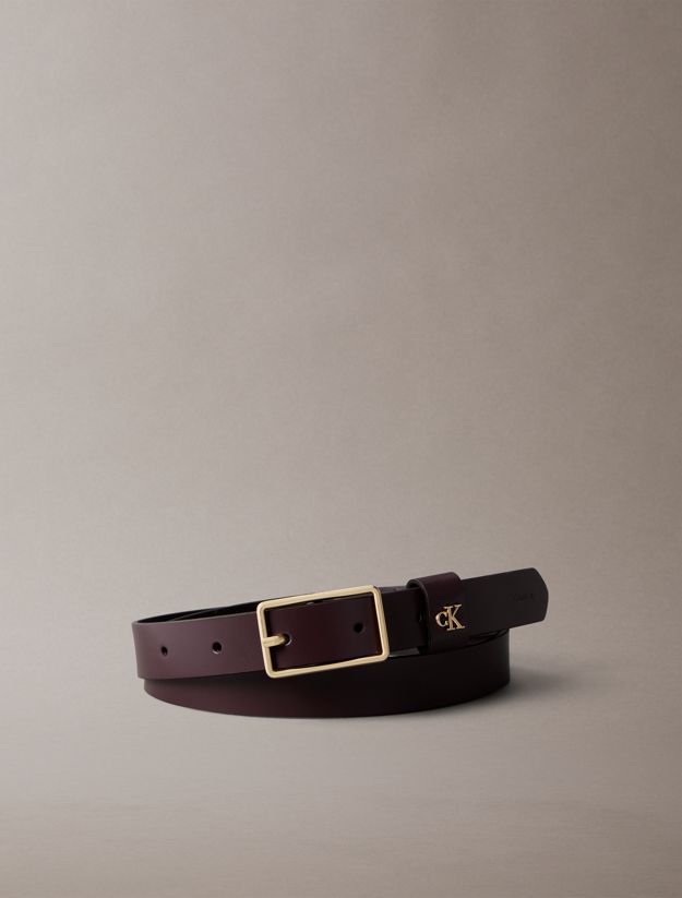 Full Grain Leather Logo Belt