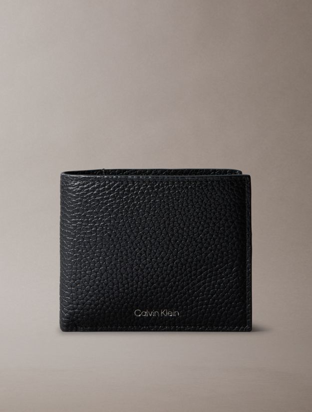 Foil Embossed Logo Bifold Wallet with Coin Pouch