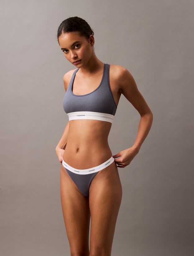 String Thong - Cotton Stretch Rib