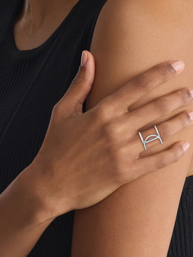 Geometric Open Wrap Ring