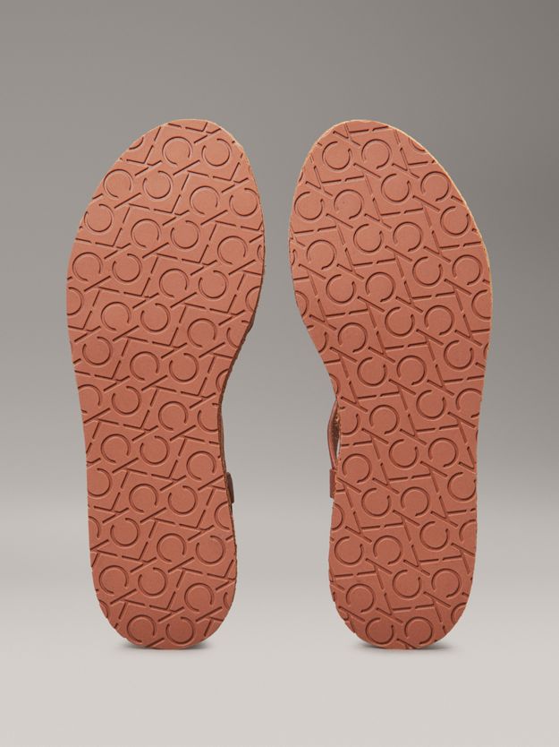 Leather Espadrille Platform Sandals