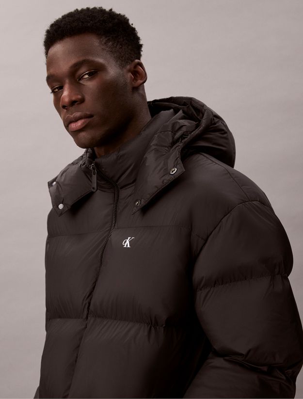 Hooded Nylon Puffer Coat