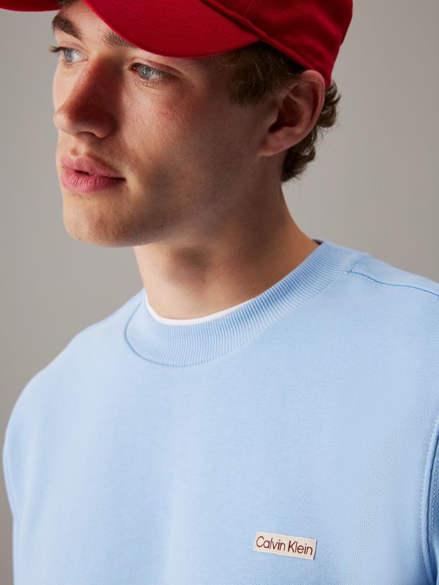 Cotton Terry Badge Sweatshirt