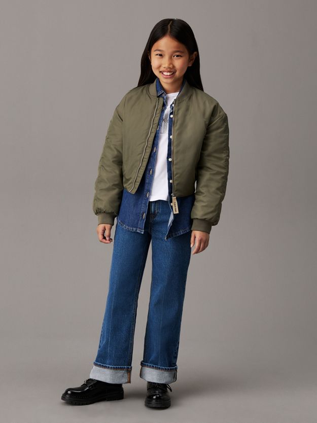 Boxy Satin Bomber Jacket