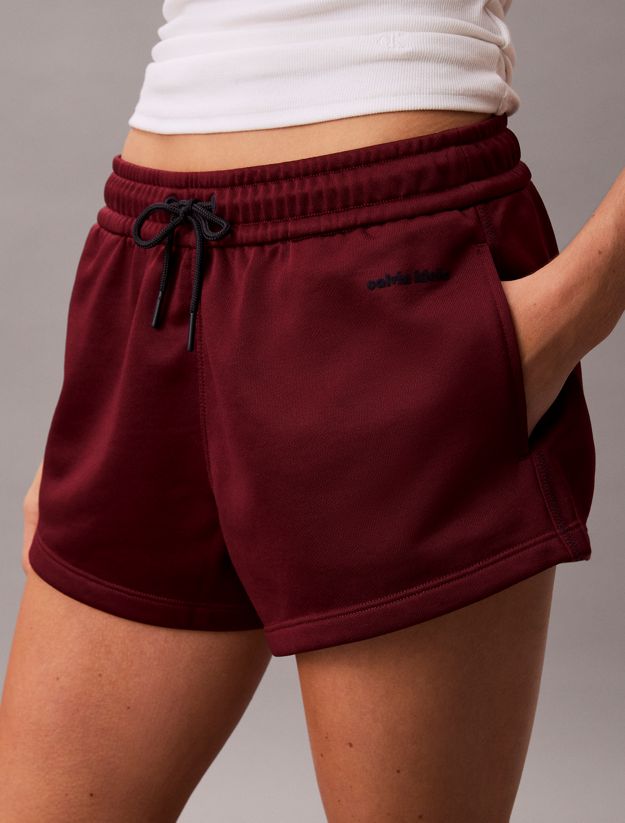 High Shine French Terry Mini Shorts