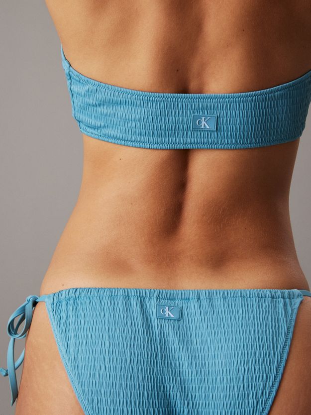 Tie Side Bikini Bottoms - CK Monogram Texture